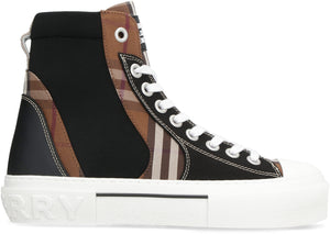 Neoprene and cotton high-top sneakers-1
